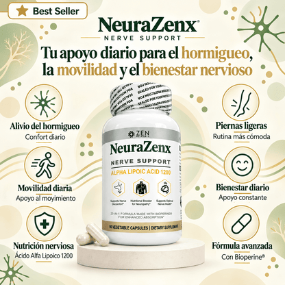 NEURAZENX® X 60 CAPS | ¡Oferta 2x1! Elimina el hormigueo y recupera la movilidad