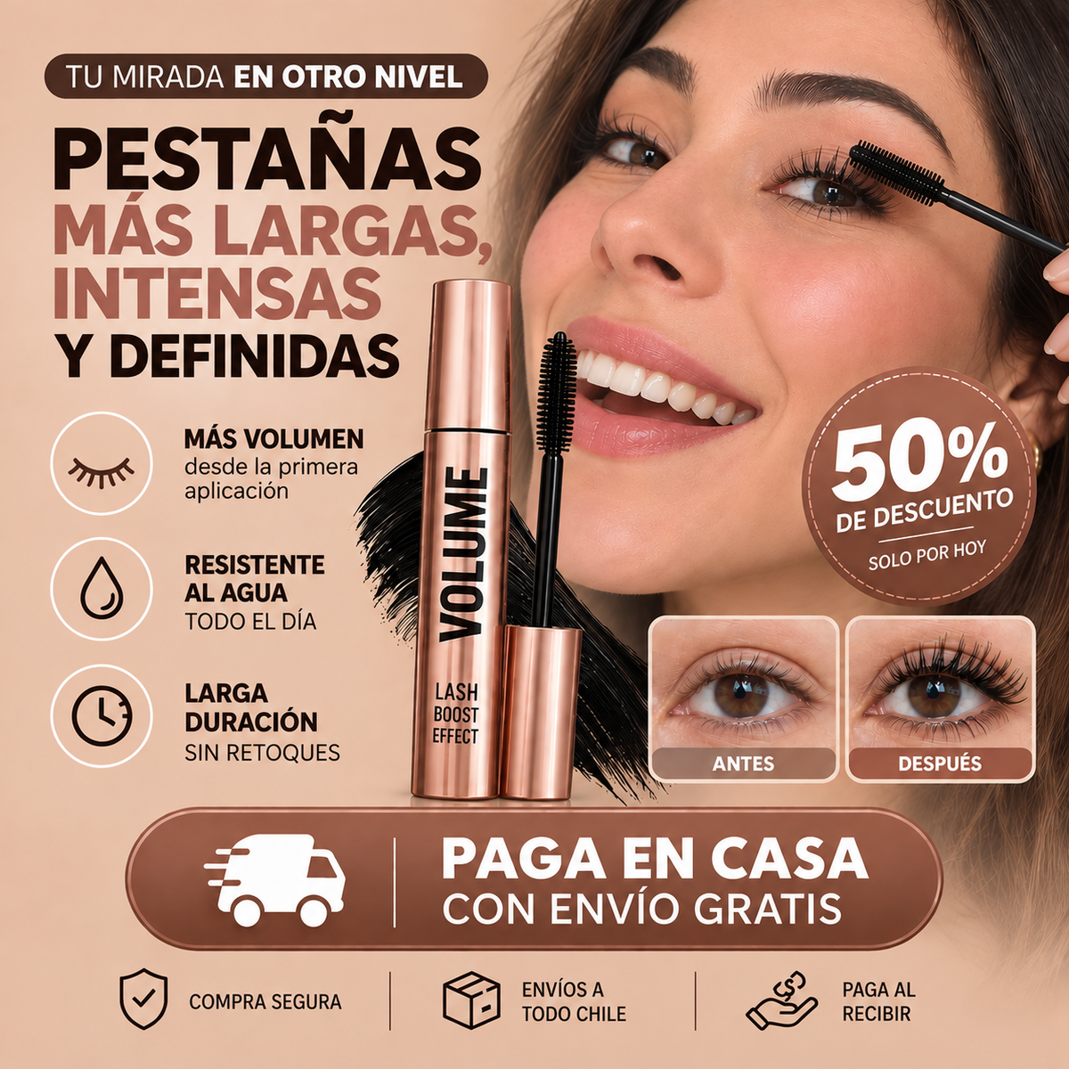 2x1 Máscara de Pestañas Ultra Volumen® | Mirada Intensa y Definida