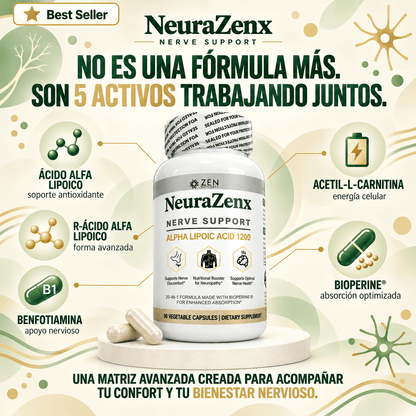 NEURAZENX® X 60 CAPS | ¡Oferta 2x1! Elimina el hormigueo y recupera la movilidad